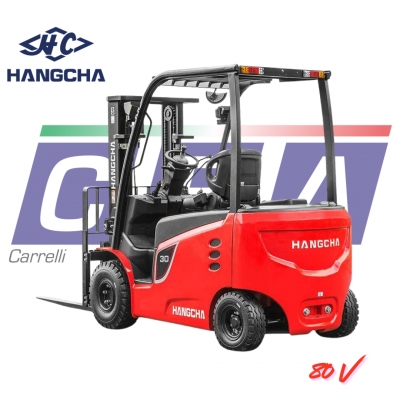 HANGCHA - CARRELLO ELEVATORE FRONTALE ELETTRICO 4 RUOTE (30-35Q)